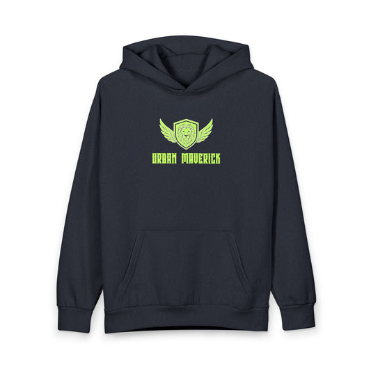 Run All Out Graphic Hoodie — Neon Green Motivational Running Pullover