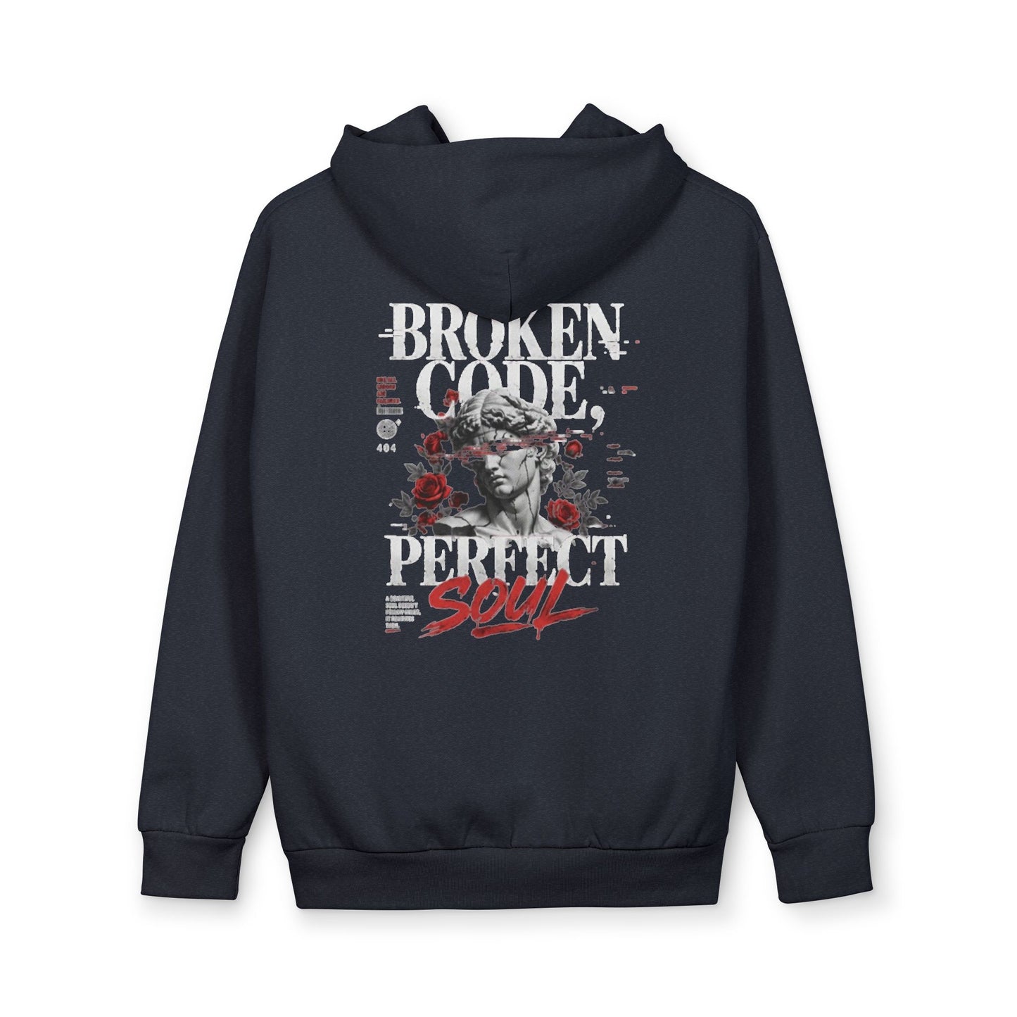 Broken Code Perfect Soul Hoodie — Vintage Statue Graphic Pullover