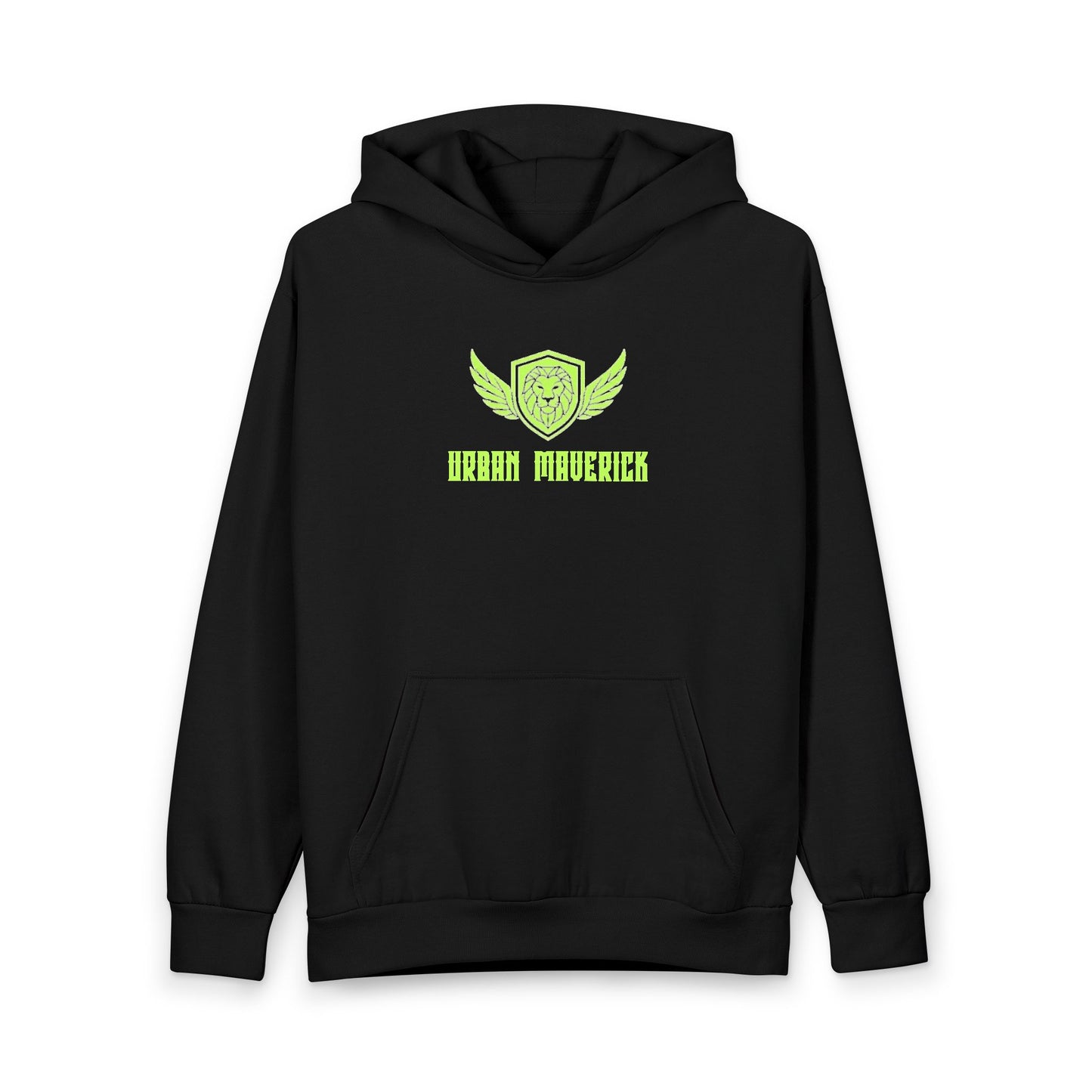 Run All Out Graphic Hoodie — Neon Green Motivational Running Pullover