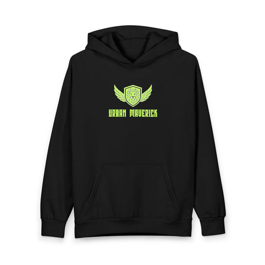 Run All Out Graphic Hoodie — Neon Green Motivational Running Pullover