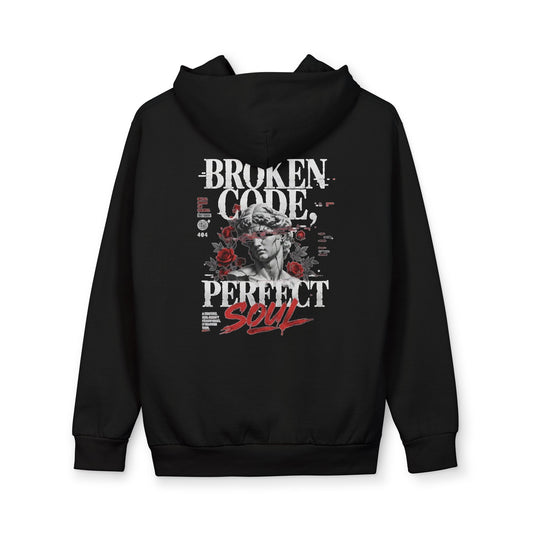 Broken Code Perfect Soul Hoodie — Vintage Statue Graphic Pullover