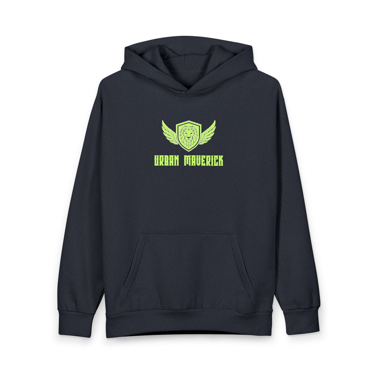 Run All Out Graphic Hoodie — Neon Green Motivational Running Pullover