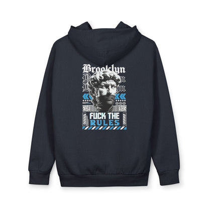 Hoodie — 'Fuck The Rules' Brooklyn Statue Graphic Pullover