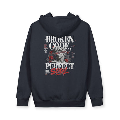 Broken Code Perfect Soul Hoodie — Vintage Statue Graphic Pullover