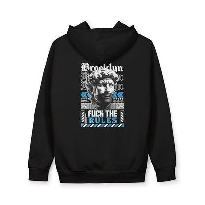 Hoodie — 'Fuck The Rules' Brooklyn Statue Graphic Pullover